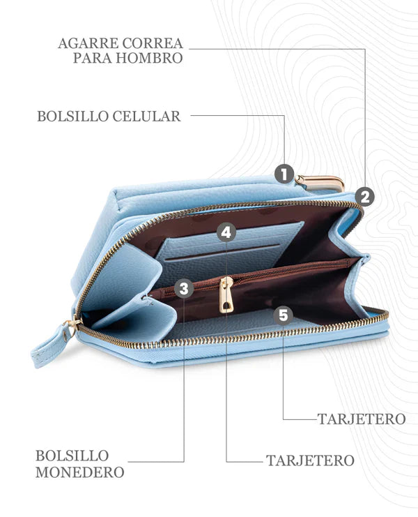 Bolso Onduly Diseño Moderno Elegante Con Patrón Ondulado Resistente Y Espacioso