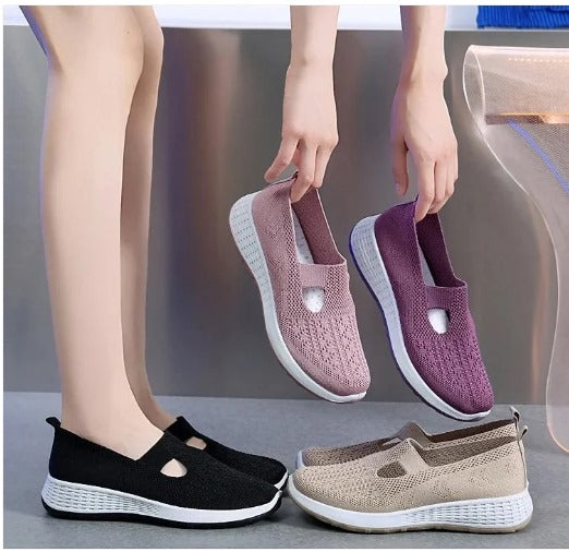 Mocasín Ortopédico Tejido Confortable Transpirable Para Uso Diario