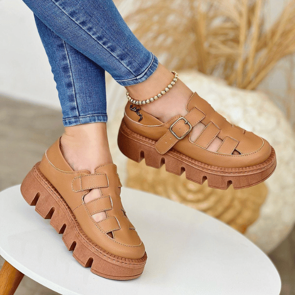 Sandalia Cuero VLZ Amélia Super Comfort 50 Por Ciento Off