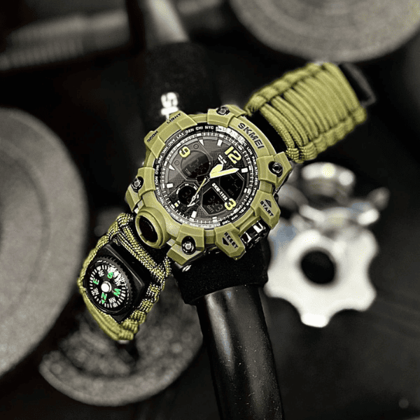 SKMEI 1155 Comando Táctico y de Supervivencia Reloj Resistente con Descuento 50 Porciento