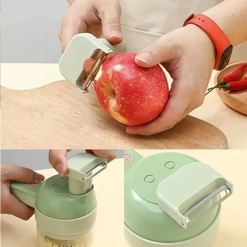 Cortador Eléctrico Pro Multifuncional 4 En 1 Para Cocina Versátil Y Precisa