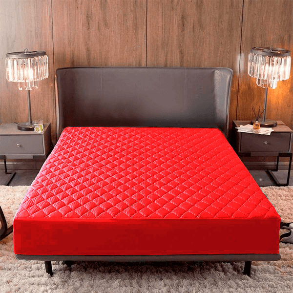 Protector Colchón Acolchado Impermeable Con 2 Protectores De Almohada De Regalo