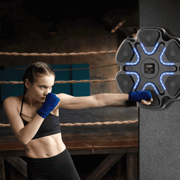 FitPunch Máquina de Boxeo Interactiva con Par de Guantes de Regalo