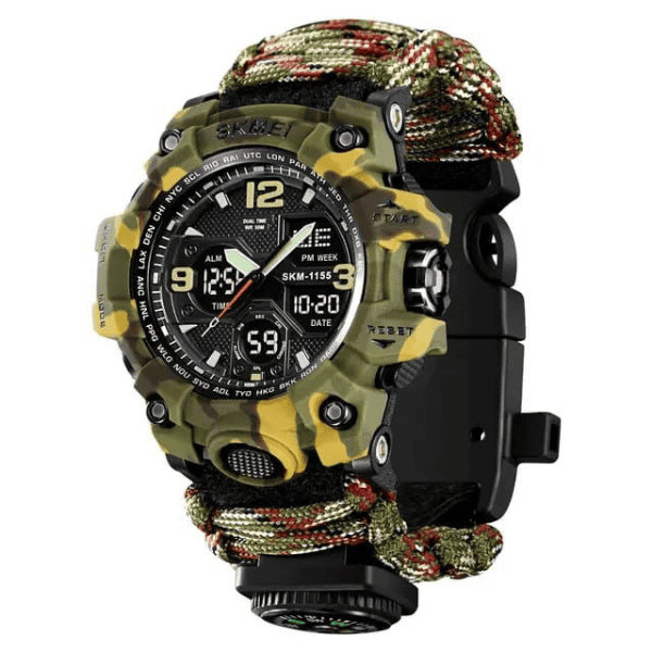 SKMEI 1155 Comando Táctico y de Supervivencia Reloj Resistente con Descuento 50 Porciento
