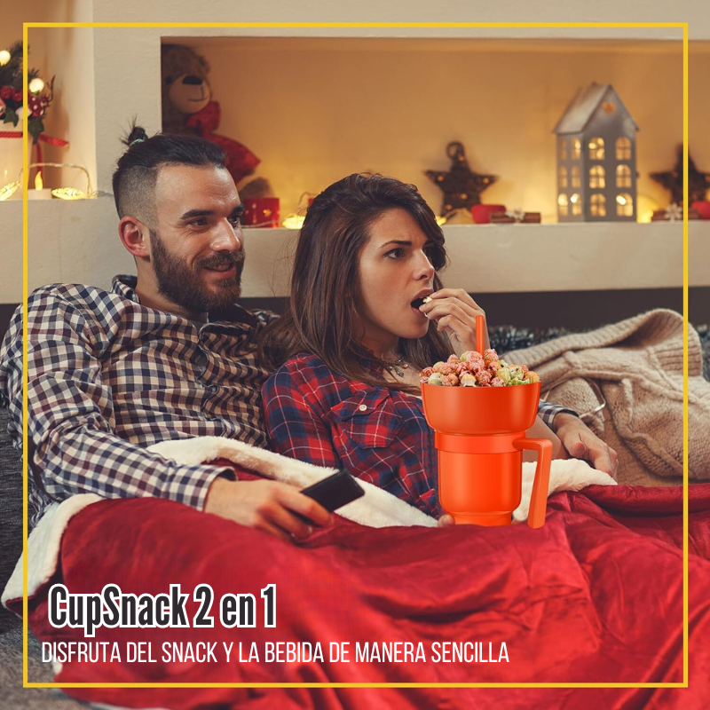 CupSnack 2 En 1 Vaso Doble Para Aperitivo Y Bebida Innovador Y Versátil