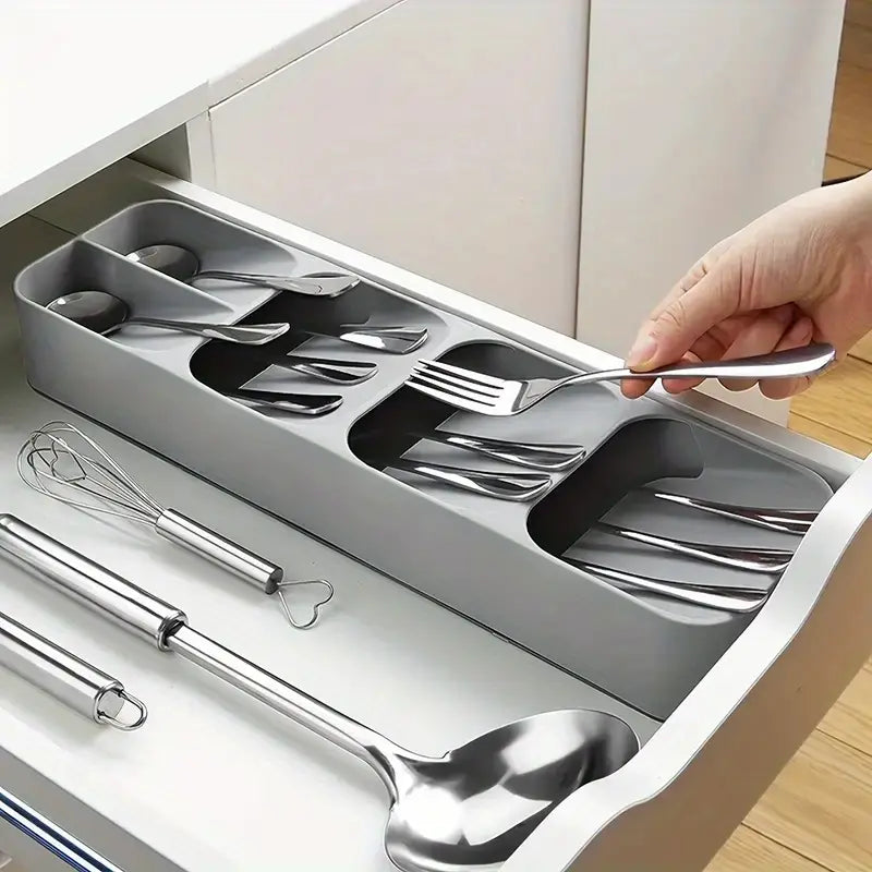 Organizador De Cubiertos Compacto Duradero Y Funcional Para Cocina