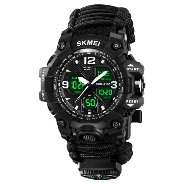 SKMEI 1155 Comando Táctico y de Supervivencia Reloj Resistente con Descuento 50 Porciento