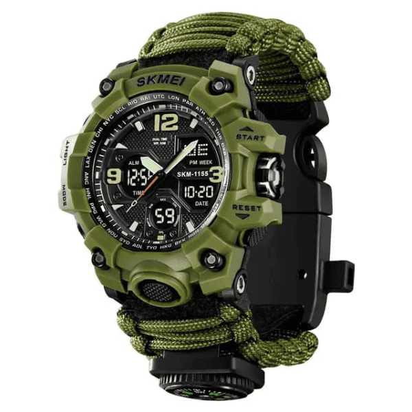 SKMEI 1155 Comando Táctico y de Supervivencia Reloj Resistente con Descuento 50 Porciento