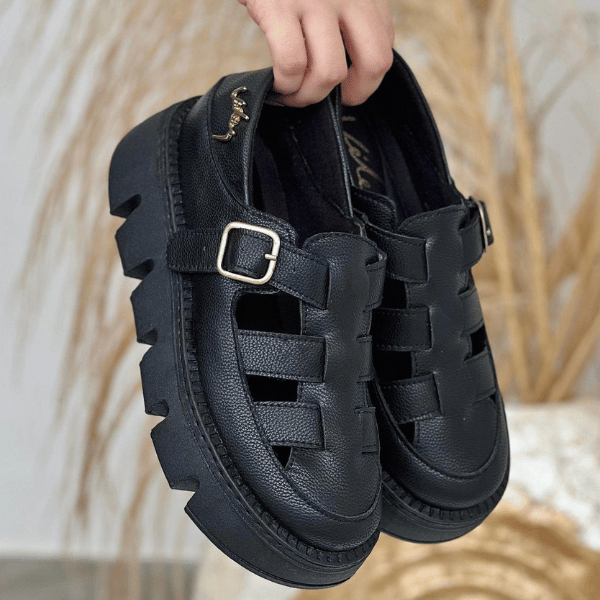 Sandalia Cuero VLZ Amélia Super Comfort 50 Por Ciento Off