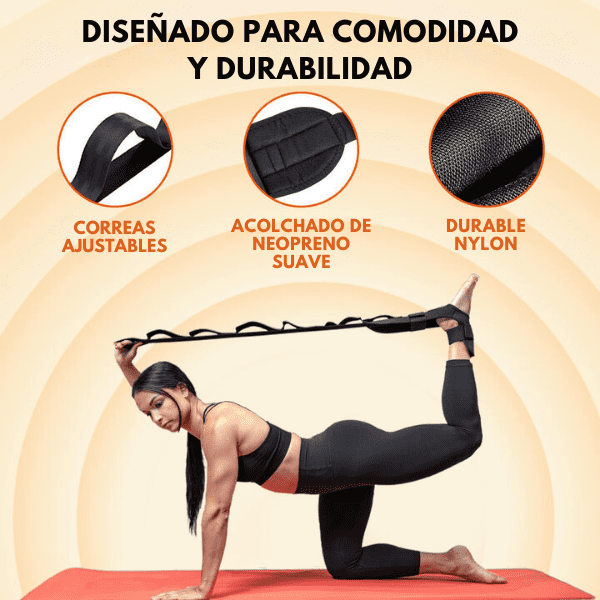 Banda Elástica Para Estiramiento Resistente Y Versátil Para Ejercicios De Flexibilidad