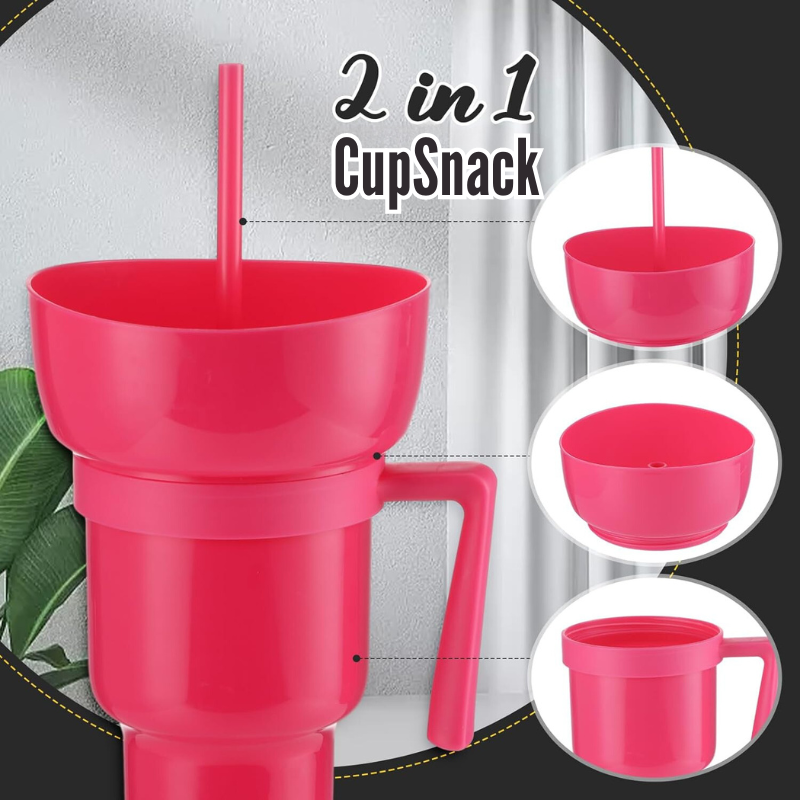 CupSnack 2 En 1 Vaso Doble Para Aperitivo Y Bebida Innovador Y Versátil