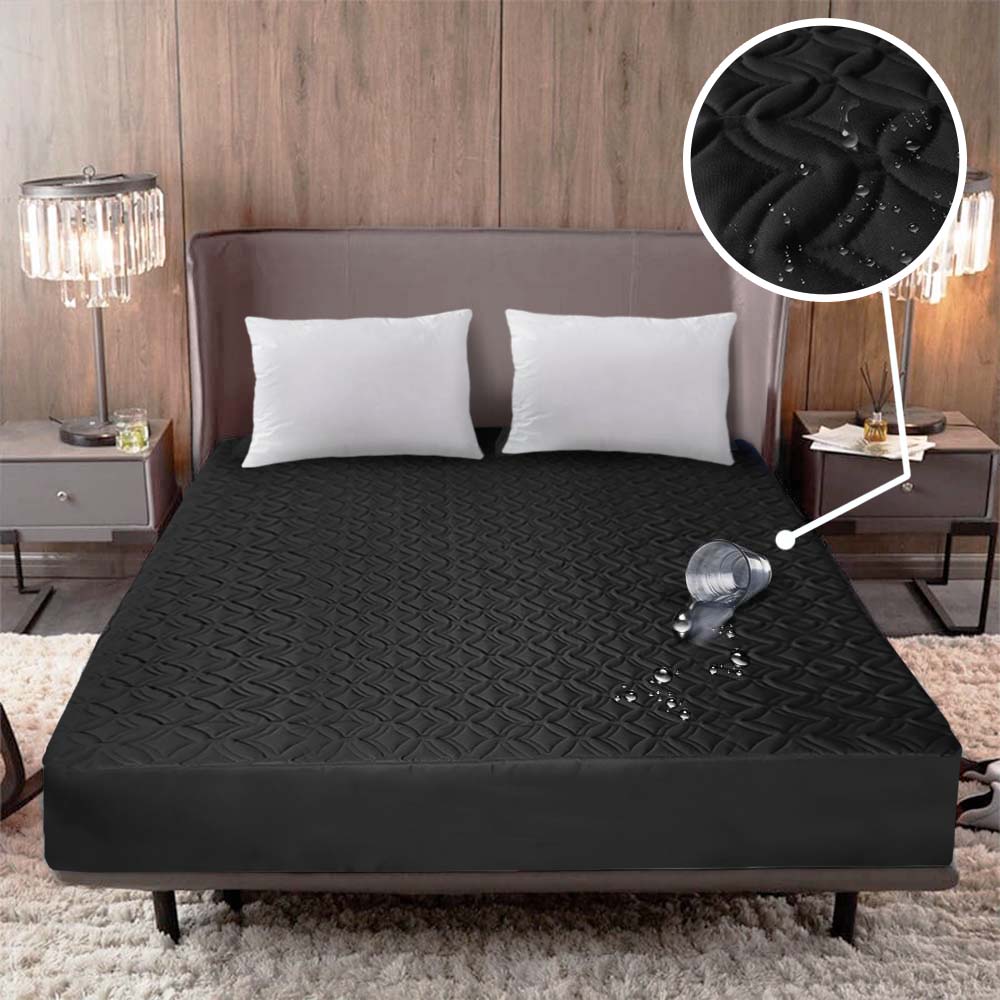 Protector Colchón Acolchado Impermeable Con 2 Protectores De Almohada De Regalo