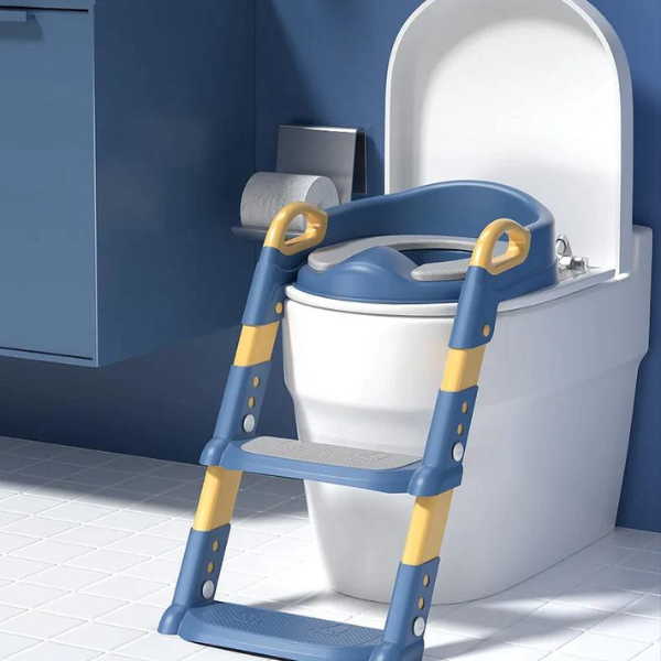 Asiento De Inodoro Con Escalera Para Niños Seguro Y Ergonómico