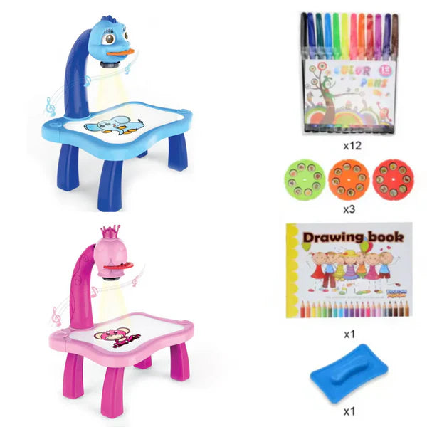 BabyKids Mesa Infantil Con Proyector Led Para Juegos Y Aprendizaje