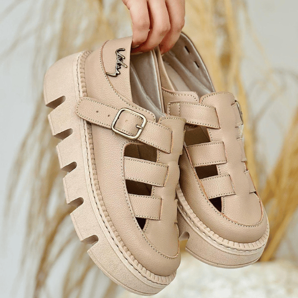 Sandalia Cuero VLZ Amélia Super Comfort 50 Por Ciento Off
