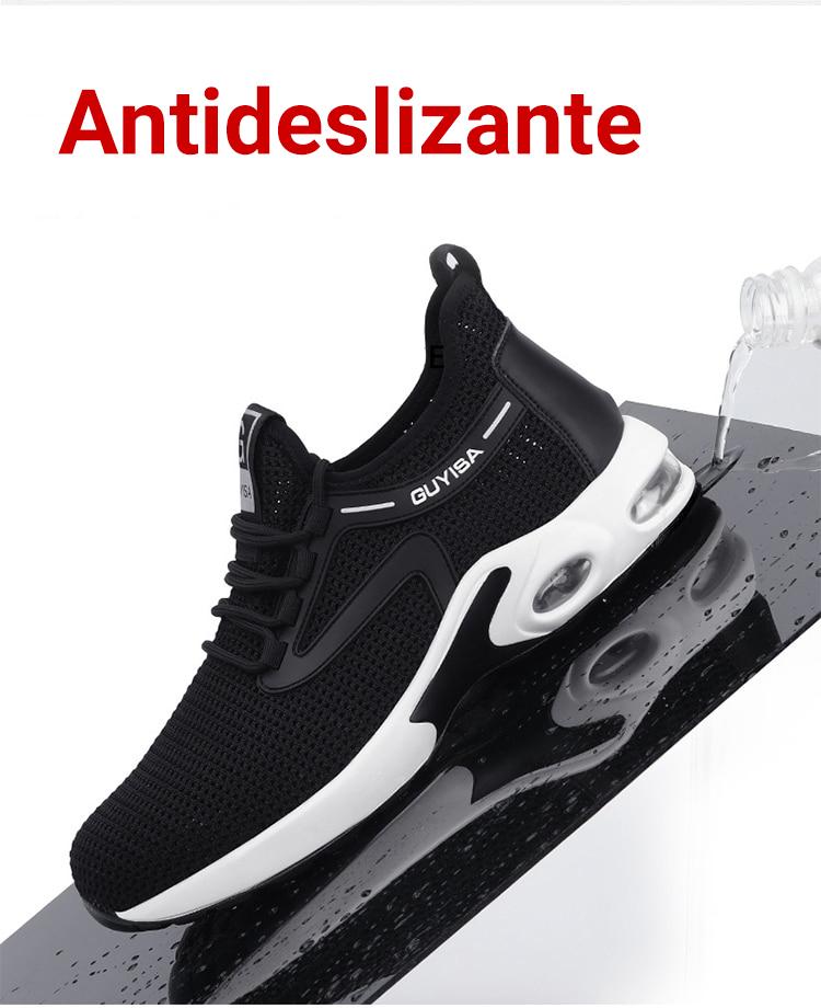 Rambo Zapatos de Seguridad Resistentes con Punta de Acero y Suela Antideslizante