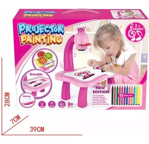 BabyKids Mesa Infantil Con Proyector Led Para Juegos Y Aprendizaje