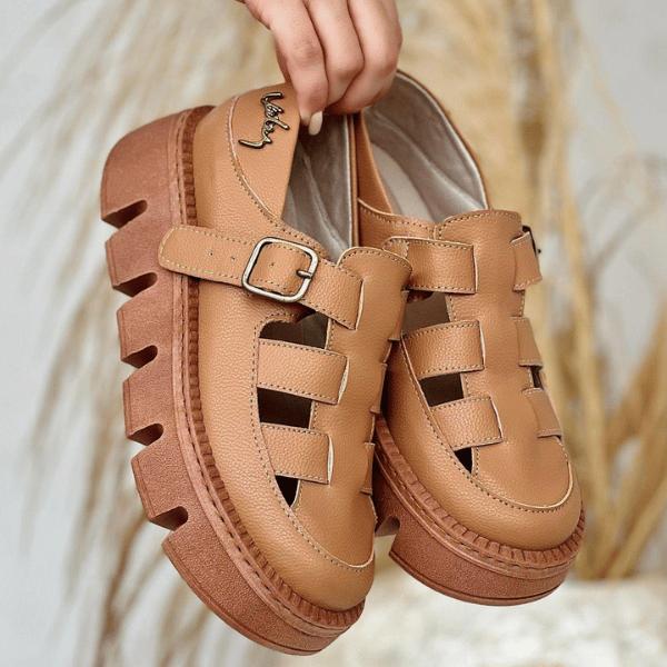 Sandalia Cuero VLZ Amélia Super Comfort 50 Por Ciento Off