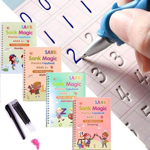 Kit De 4 Libros Con Tinta Mágica Para Niños Con Boligrafo Interactivo