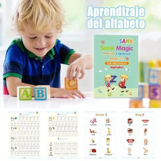 Kit De 4 Libros Con Tinta Mágica Para Niños Con Boligrafo Interactivo