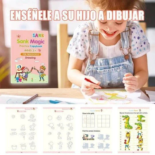 Kit De 4 Libros Con Tinta Mágica Para Niños Con Boligrafo Interactivo