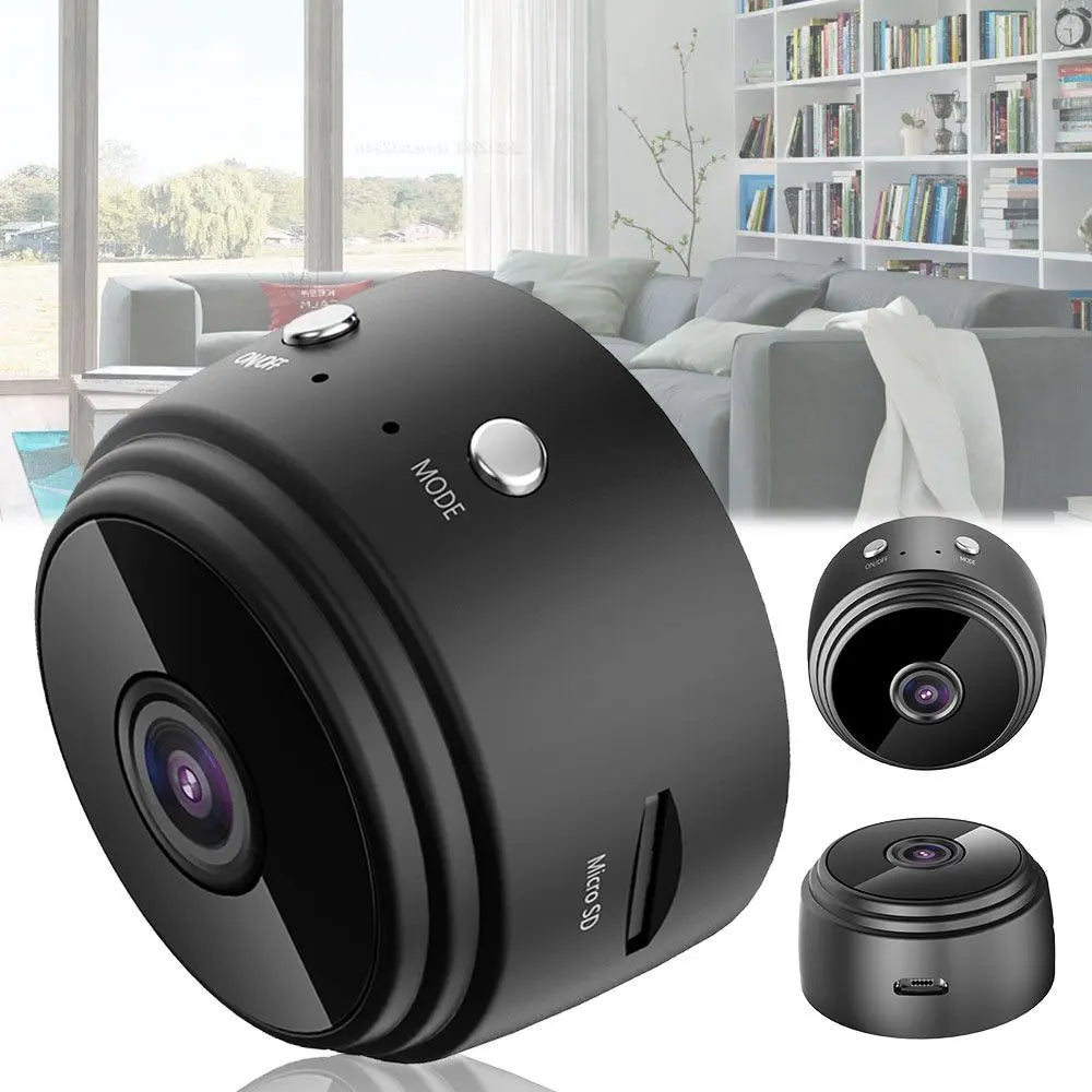 Mini cámara de seguridad inalámbrica HD con visión nocturna