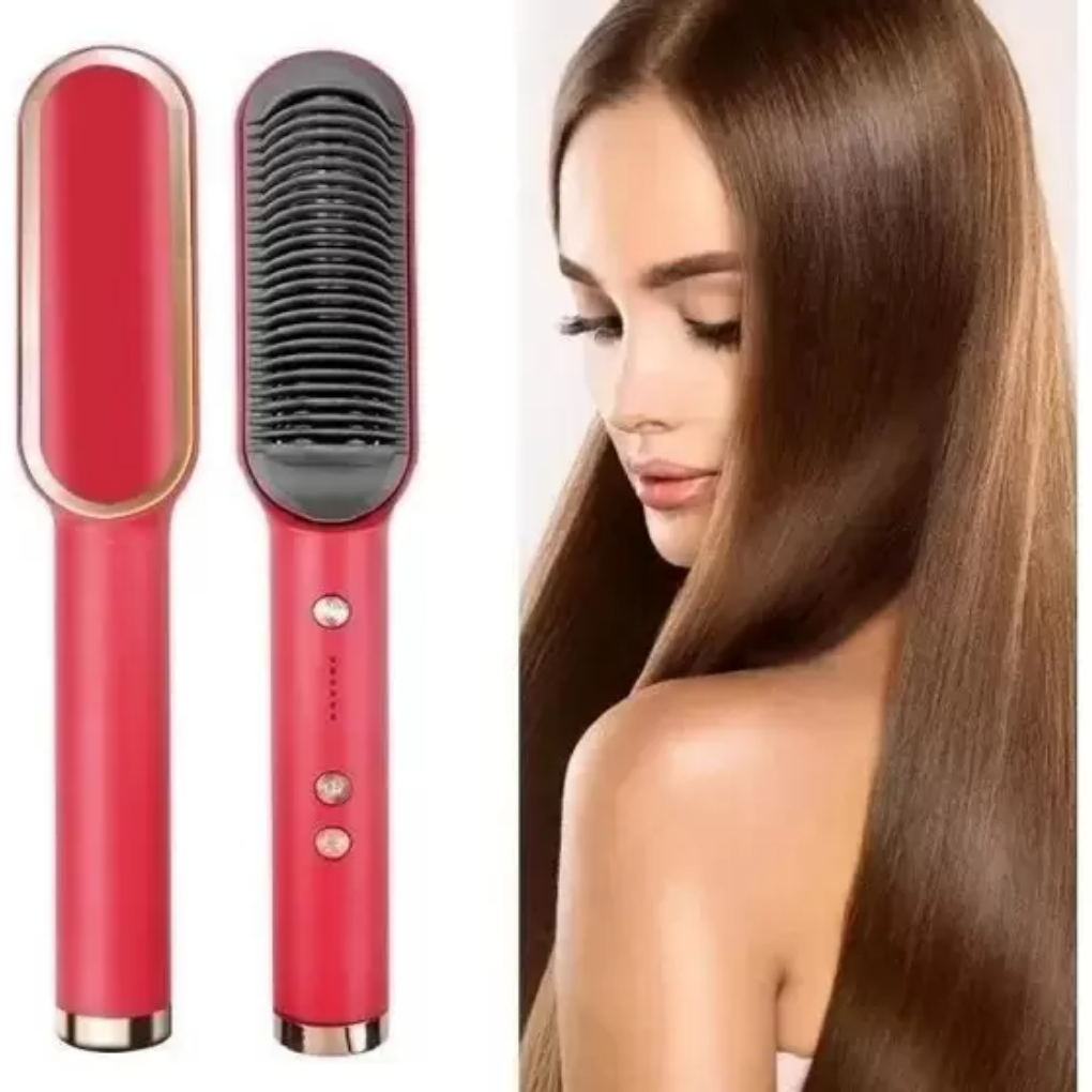 Peine Alisador Profesional Con Tecnología De Calor Uniforme Para Cabello Liso Y Suave