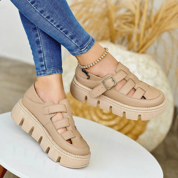 Sandalia Cuero VLZ Amélia Super Comfort 50 Por Ciento Off