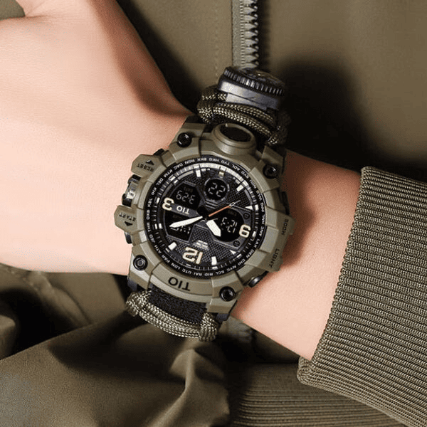 SKMEI 1155 Comando Táctico y de Supervivencia Reloj Resistente con Descuento 50 Porciento