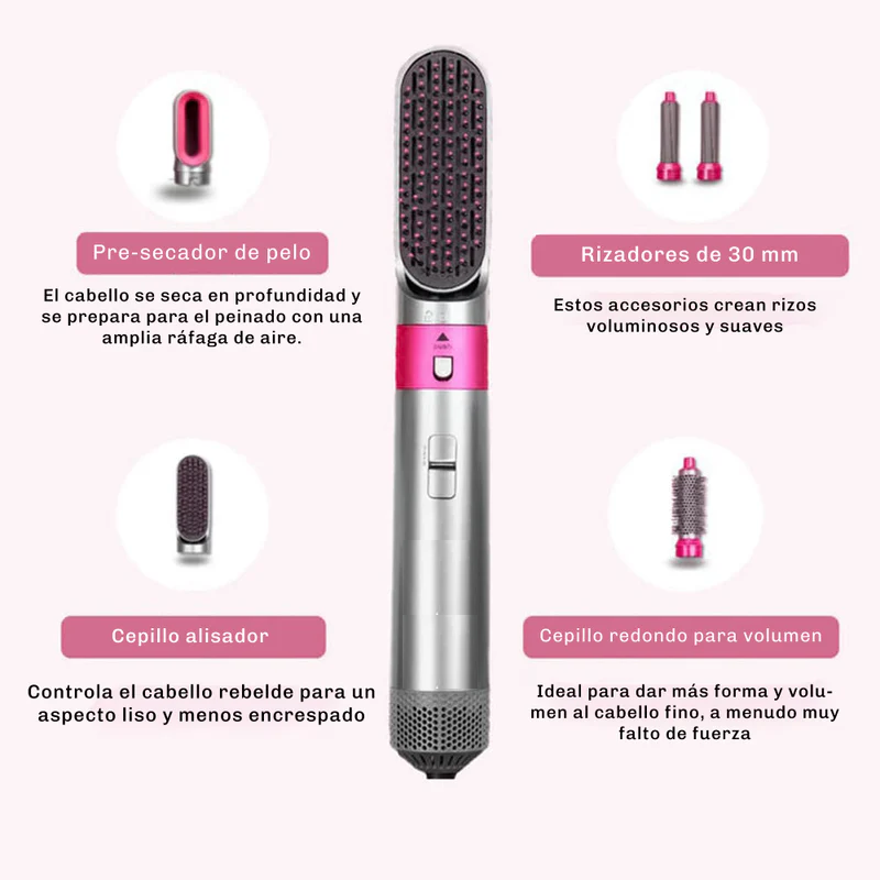 Cepillo Secador Rizador 5 en 1 Precio de Lanzamiento Hoy