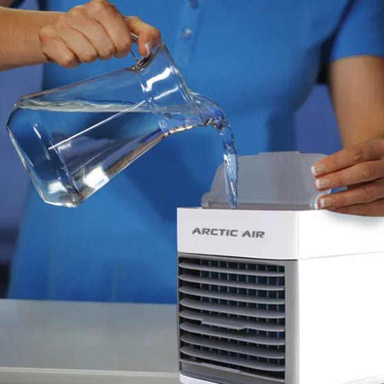 Mini enfriador de aire por evaporación – portátil y recargable