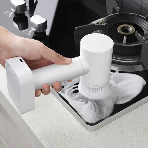 Cepillo eléctrico limpiador 5 en 1 para baño y cocina