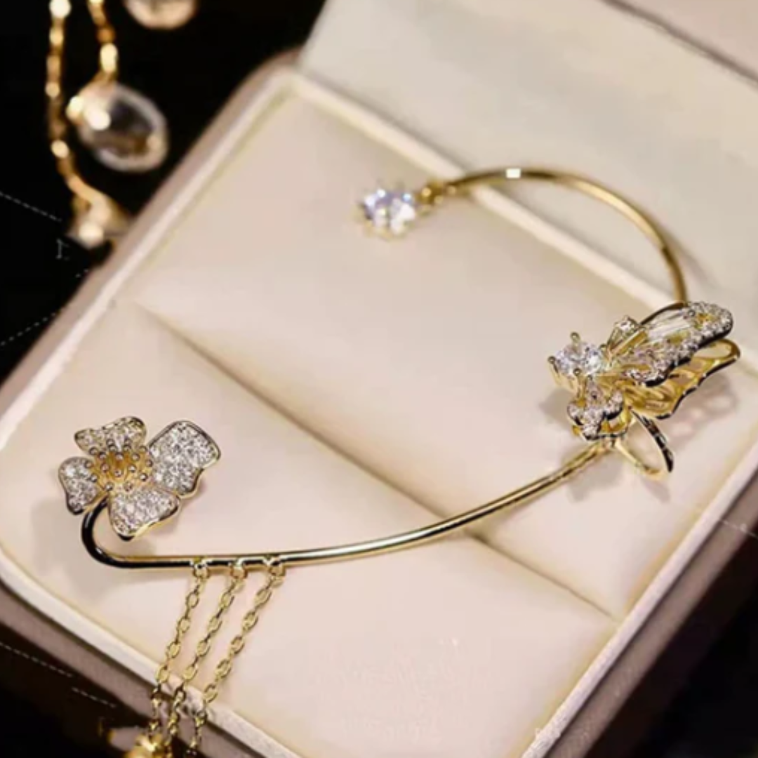 Aretes Mariposa Sin Perforación Elegantes Y Cómodos Para Mujer