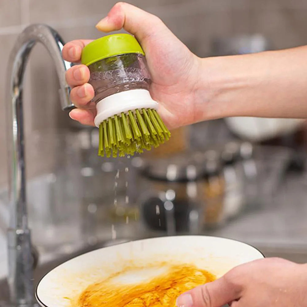 Cepillo Multifuncional Con Dispensador Para Limpieza Eficiente En Hogar