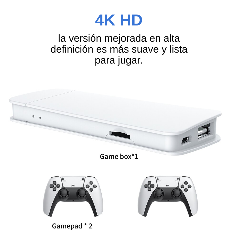 Consola De Video Juegos Game Stick 10000 4K Portable Con Más De 10000 Juegos Integrados