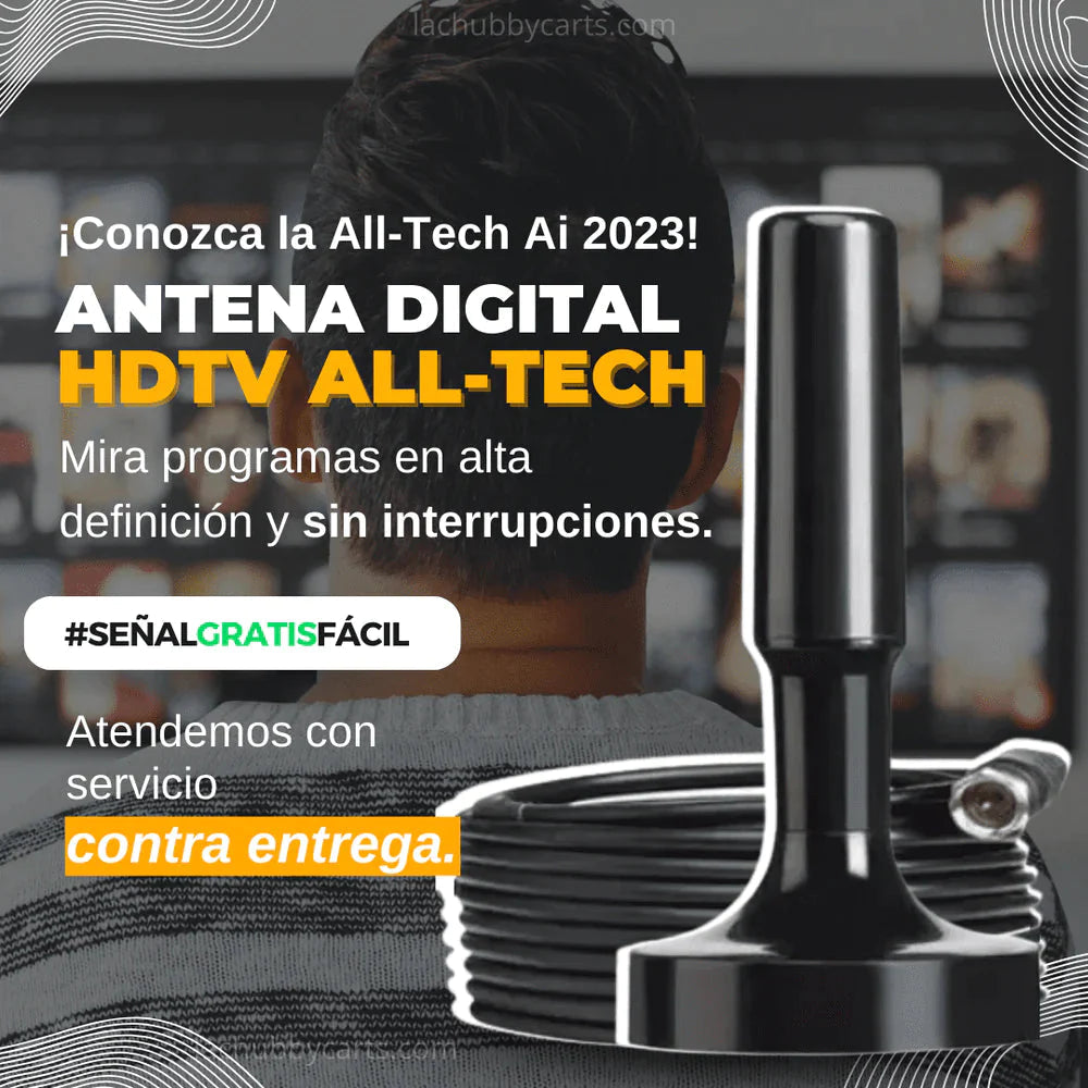 Antena Digital HDTV De Alta Definición Para Televisión Con Señal Estable Y Fácil Instalación