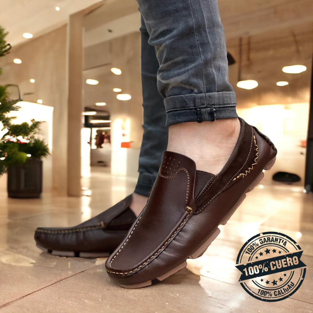 Mocasín Casual 100% Cuero Edición Limitada Calidad Superior Confort Y Estilo