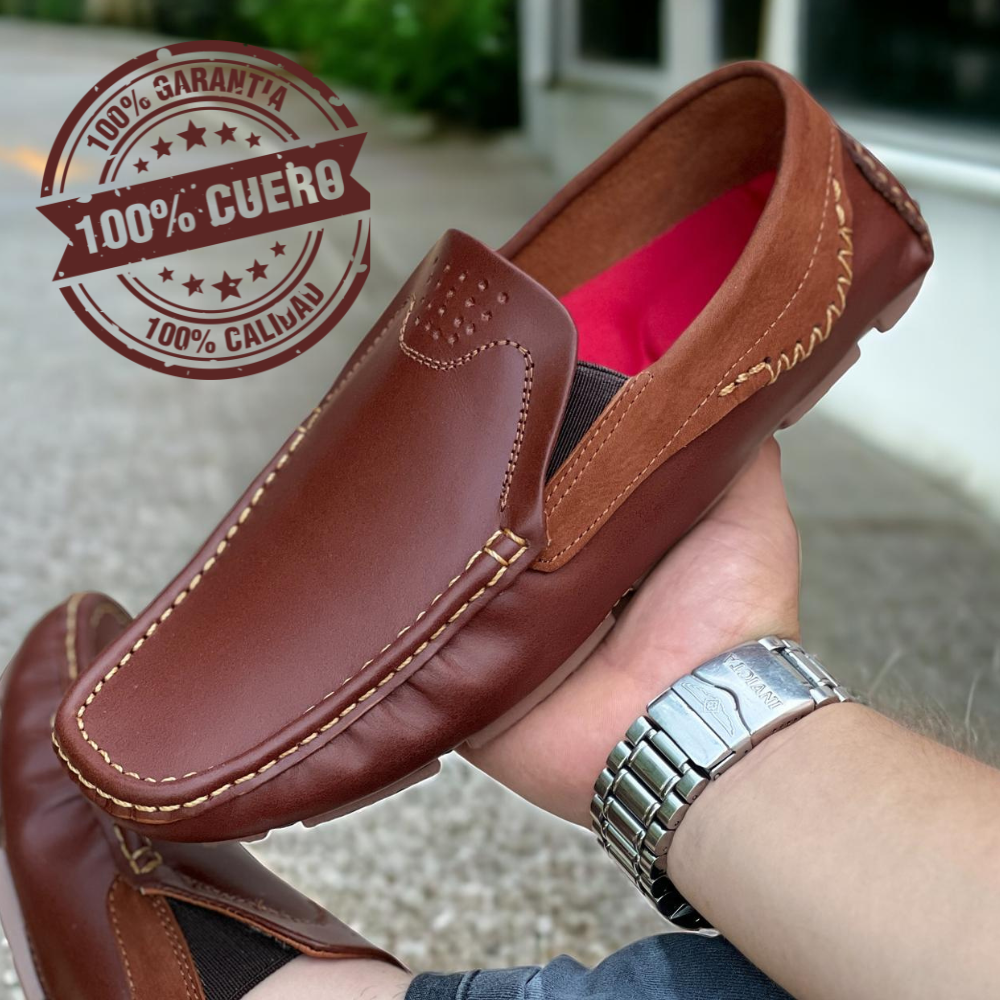 Mocasín Casual 100% Cuero Edición Limitada Calidad Superior Confort Y Estilo