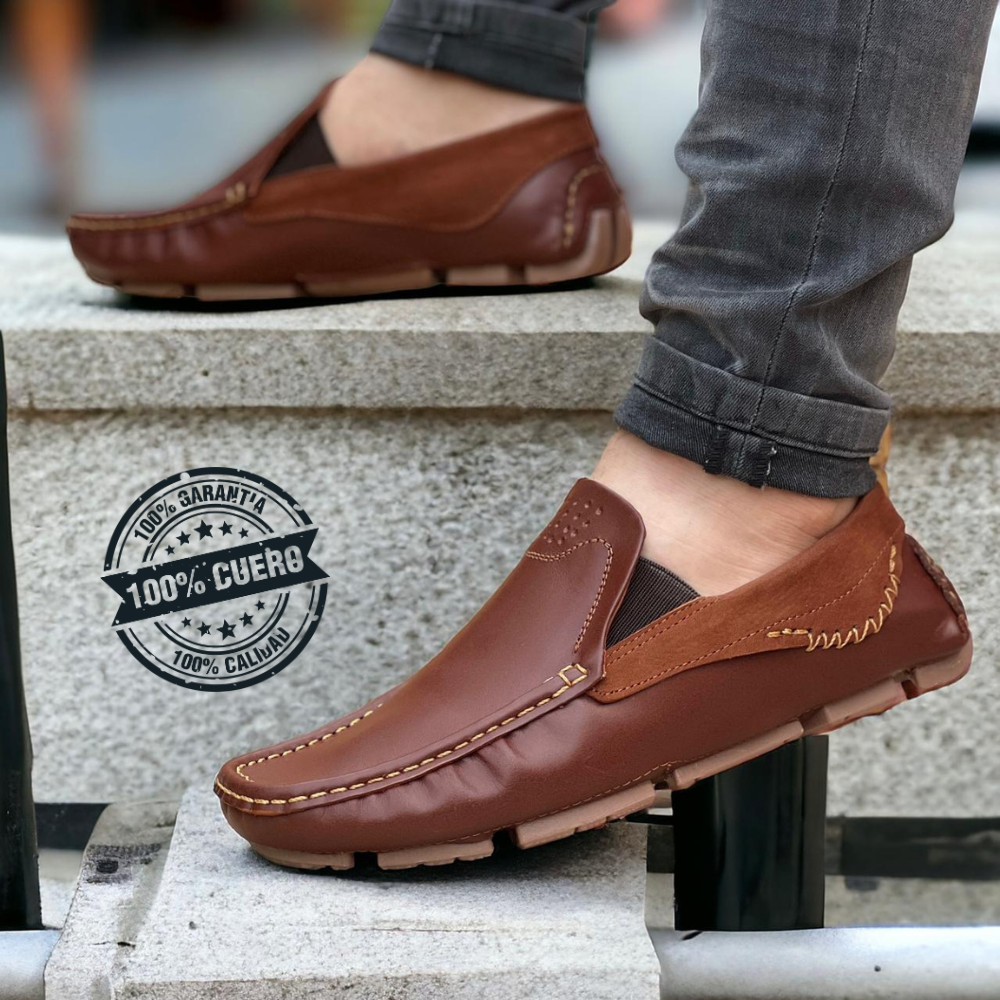 Mocasín Casual 100% Cuero Edición Limitada Calidad Superior Confort Y Estilo