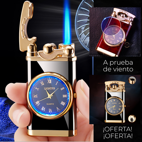 Encendedor Y Reloj Recargable Elegant Lighter Diseño Sofisticado Y Funcional