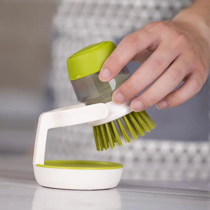 Cepillo Multifuncional Con Dispensador Para Limpieza Eficiente En Hogar