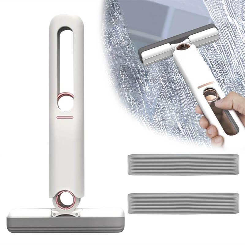 Mini Mop De Limpieza Multifuncional Con Paño De Microfibra Y Cabeza Giratoria