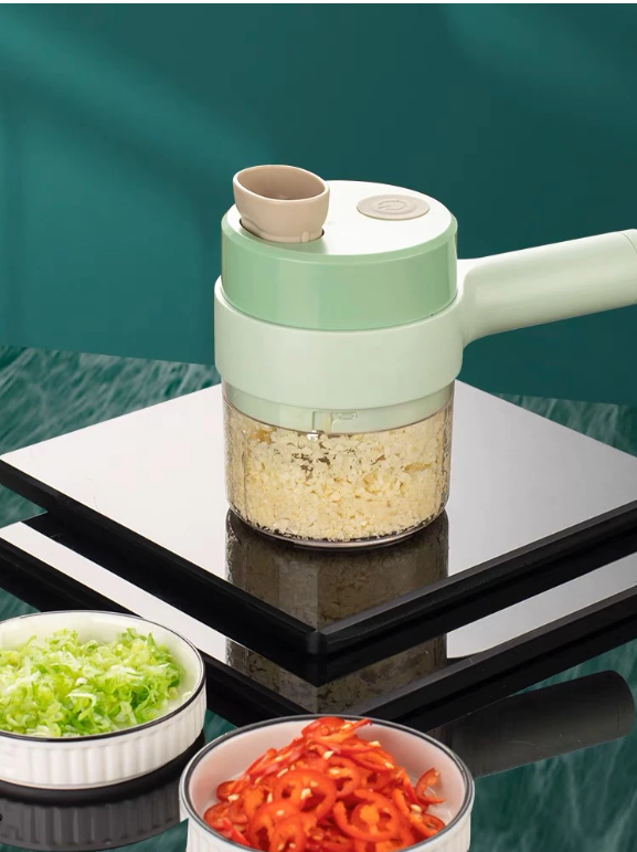 Picador 4 En 1 Multifuncional Con Cuchillas De Acero Inoxidable Para Cocina