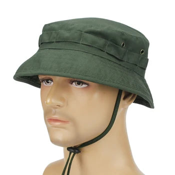Sombrero Boonie Militar Pava Stbo Resistente Con Ventilación Ajustable