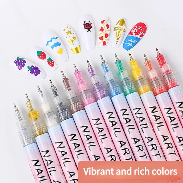 Set De 12 Esmaltes Para Uñas Colores Vibrantes Y Duraderos Con Secado Rápido