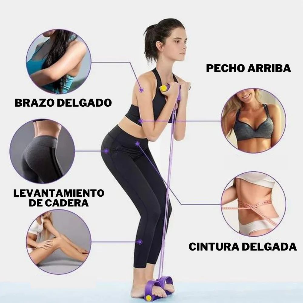 Banda Elástica Con Pedal Completa Tu Rutina Y Marca Tus Lineas Para Entrenamiento Efectivo