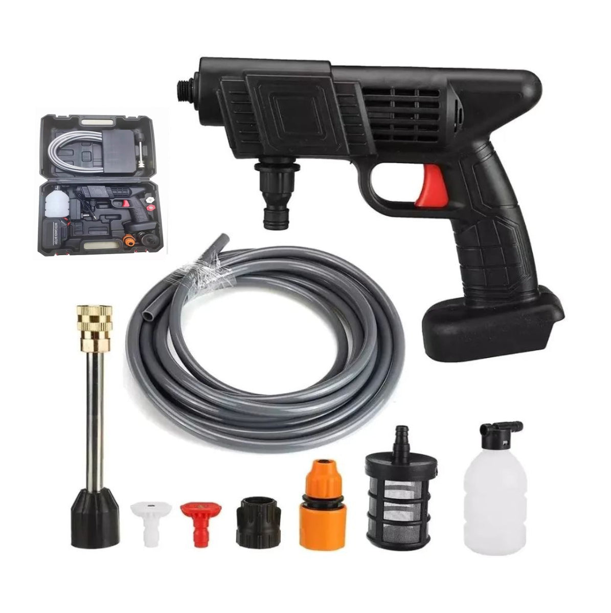 Hidrolavadora Inalámbrica 48v Con 2 Baterías Recargables Portátil Y Potente
