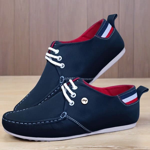 Mocasín Italiano en Cuero Legítimo para Hombres Oferta Black November