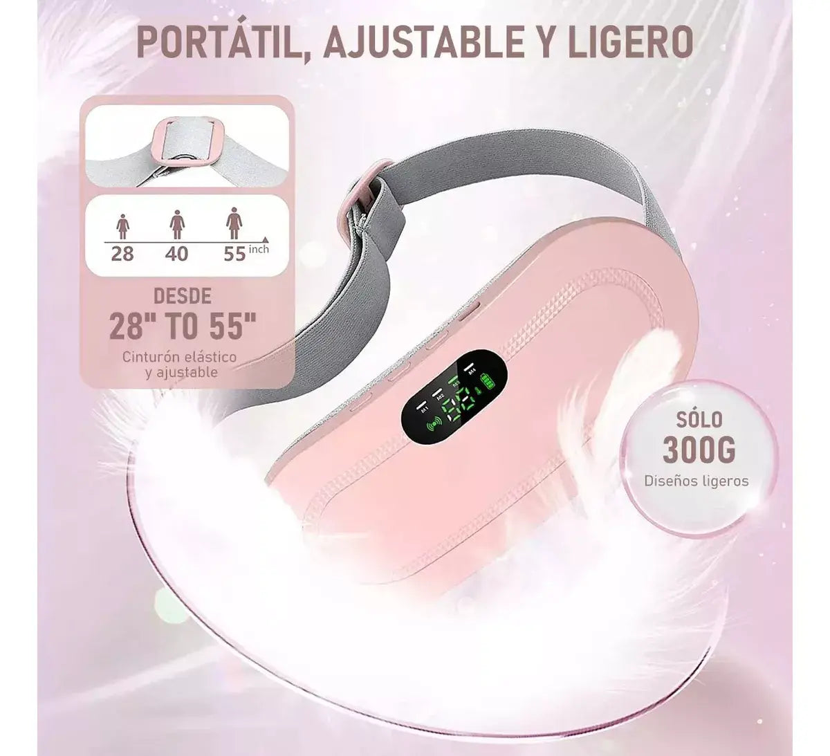 Cinturón Térmico Masajeador Para Cólicos Menstruales Con Envío Gratis