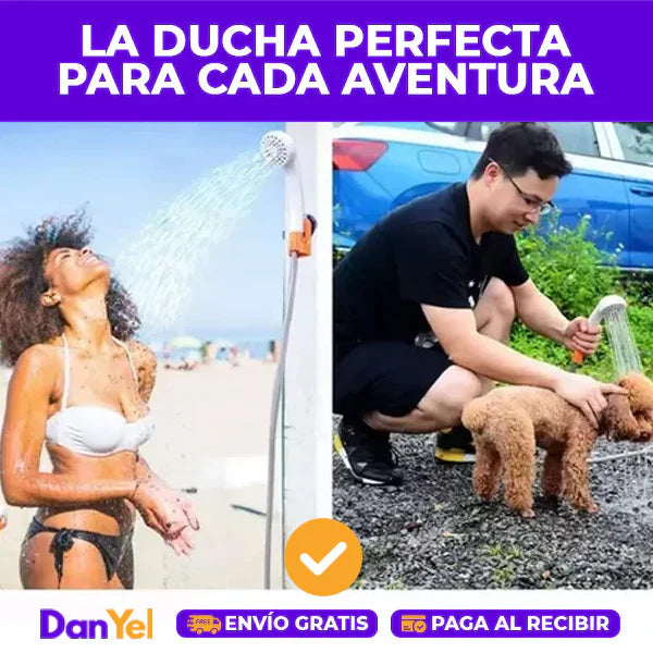 Ducha Portátil Recargable Compacta y Ligera para Camping y Viajes